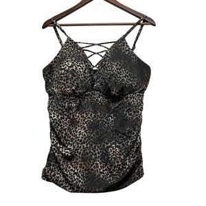 Swimsuits For All Leopard Print Tank Top